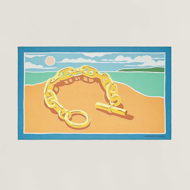 【ポイントになるアイテム】HERMES パレオ Escale a la Plage Escale a la Plage pareo | Hermès Canada